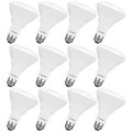Luxrite BR30 LED Light Bulbs 8.5W (65W Equivalent) 650LM 4000K Cool White Dimmable E26 Base 12-Pack LR31873-12PK